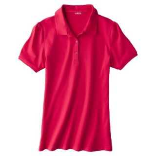 French Toast Girls School Uniform Short Sleeve Fitted Polo   Red XL
