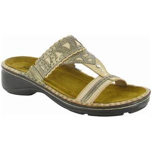 Naot Womens Oleander Biscuit Brass Sandals, Size 41 M   74035 W94