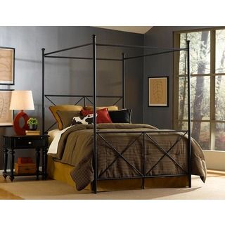Fashion Bed Group Excel Queen size Canopy Bed By Fashion Bed Group Black Size Queen