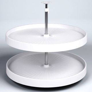 Vauth sagel Lazy Susan And White Round Rotating Trays