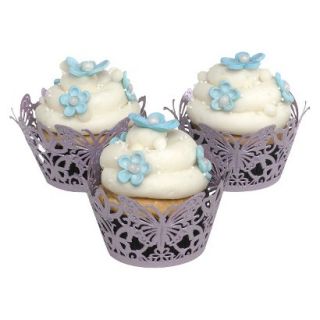 Hortense B. Hewitt Lavender Decorative Cupcake Wraps   2 High (Pkg of 25)