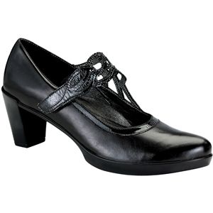 Naot Womens Luma Black Madras Black Crinkle Patent Shoes, Size 41 M   14004 N22