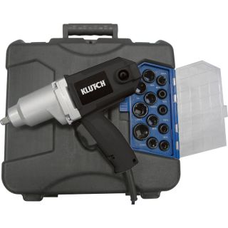 Klutch Impact Wrench Kit   7 Amp, 1/2 Inch