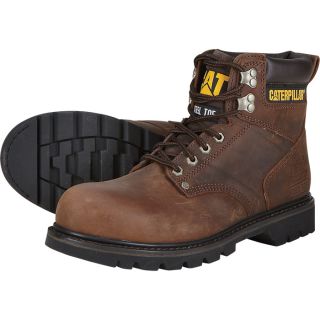 CAT 6In. 2nd Shift Steel Toe Boot   Dark Brown, Size 11 1/2 Wide, Model P89586