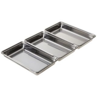 CHEFS Stainless Steel Triple Breading Trays