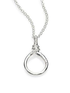 IPPOLITA Diamond & Sterling Silver Twisted Wire Charm Catcher Necklace   Silver