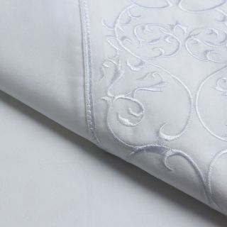 Embroidered Cotton 400 Thread Count Sateen Sheet Set