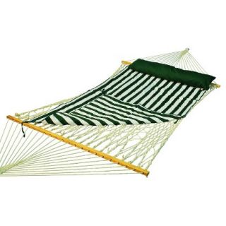 Deluxe Double Rope Hammock with Pad   Natural