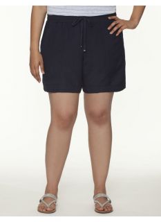 Lane Bryant Plus Size Knit waist linen short     Womens Size 14/16, Dark Water