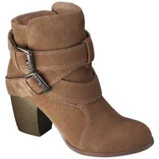 Womens Mossimo Supply Co. Jessica Suede Strappy Boot   Cognac 9.5