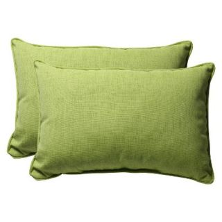 Outdoor 2 Piece Rectangular Toss Pillow Set   Green 24