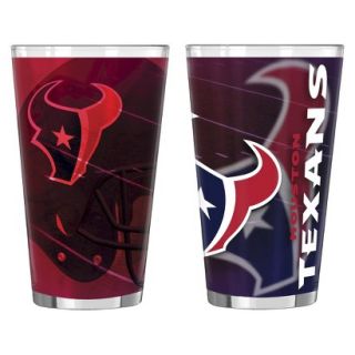 Boelter Brands NFL 2 Pack Houston Texans Shadow Style Pint Glass   Multicolor