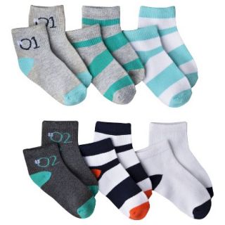 Circo Infant Toddler Boys Assorted Low Cut Socks   Turquoise 2T/3T