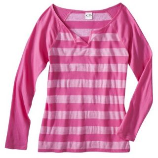 C9 by Champion Womens Long Sleeve Henley Tee   Popsicle Pink XS