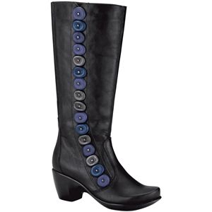 Naot Womens Exotic Jet Black Soft Violet Metallic Road Polar Sea Boots, Size 40 M   90059 NP3