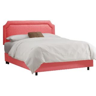 Skyline Twin Bed Skyline Furniture Clarendon Notched Bed   Linen Coral