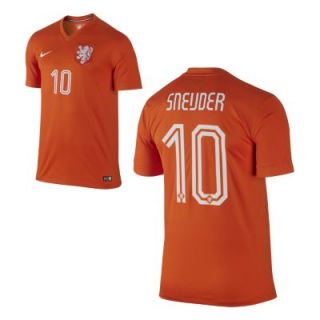 2014 Netherlands Stadium (Sneijder) Mens Soccer Jersey   Safety Orange
