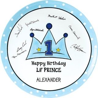 Lil Prince 1st Birthday Signature Plate