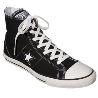 Mens Converse One Star Hi Top Lace up shoe   Black 8
