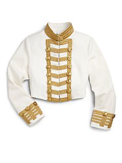 Ralph Lauren Girls Military Jacket   Deckwash White
