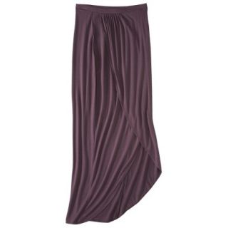 Mossimo Womens Wrap Front Maxi Skirt   Berry Lacquer XXL