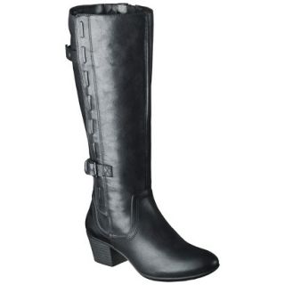 Womens Merona Janie Genuine Leather Tall Boot   Black 7.5