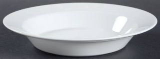 Dansk Bottelet White Rim Soup Bowl, Fine China Dinnerware   All White, Rim, Smoo