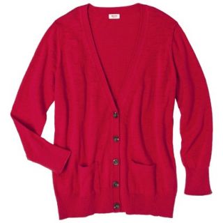 Mossimo Supply Co. Juniors Plus Size Long Sleeve Boyfriend Cardigan  Red 2