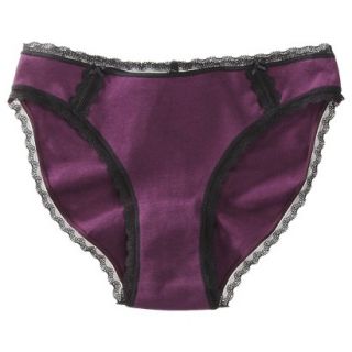 Gilligan & OMalley Womens Cotton With Lace Bikini   Embassy Purple M
