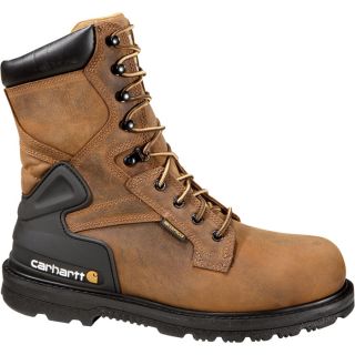 Carhartt 8 Inch Waterproof Steel Toe Work Boot   Bison Brown, Size 10 1/2 Wide,