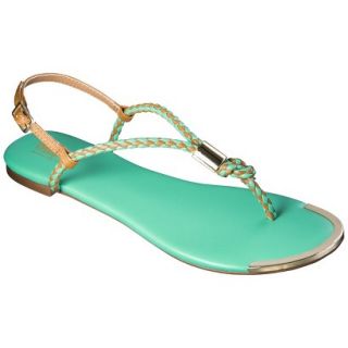 Womens Mossimo Audrey Braided Strap Sandal   Turquoise 8.5