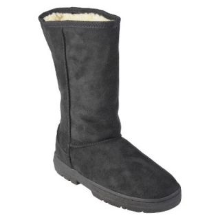 Womens Journee Collection Faux Suede Lug Sole Boot   Black (7)