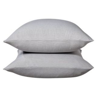 Room Essentials Jersey Pillow Case   Gray Stripe (Standard)