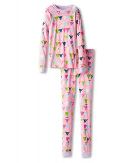 Hatley Kids Long Sleeve PJ Set Girls Pajama Sets (Pink)