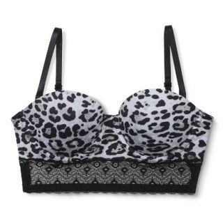 Self Expressions By Maidenform Womens Longline Bustier 5661   Wild Leopard 34A