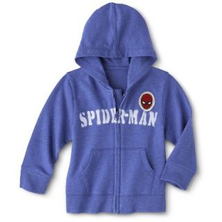 Spider Man Infant Toddler Boys Zip Up Hoodie   Liberty Blue 12 M