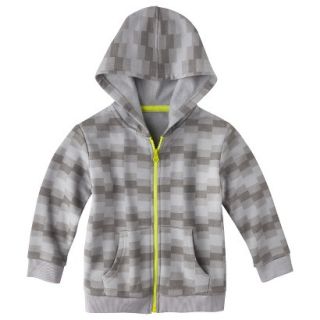 Circo Infant Toddler Boys Checked Hoodie   Gray 4T