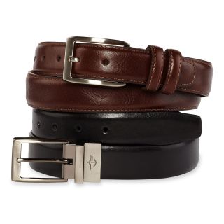 Dockers 2 pk. Leather Belt Set, Black/Brown, Mens