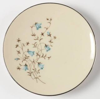 Flintridge Belnor Bread & Butter Plate, Fine China Dinnerware   Blue Flowers,Gra