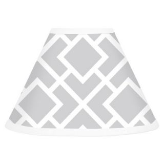 Sweet Jojo Designs Diamond Lamp Shade   Gray and White