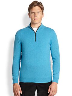  Collection Half Zip Mockneck Cashmere Sweater