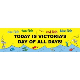One Fish, Two Fish Personalized Birthday Banner