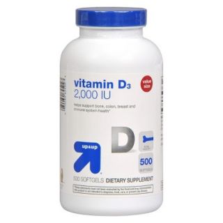up&up Vitamin D 2000 iu Softgels   500 Count