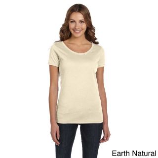 Alternative Alternative Womens Organic Cotton Scoop Neck T shirt Beige Size M (8  10)