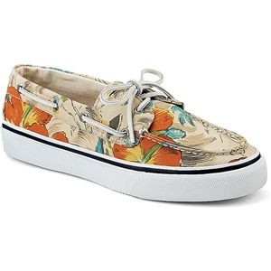 Sperry Top Sider Mens Bahama 2 Eye White Print Shoes, Size 9 M   1049485