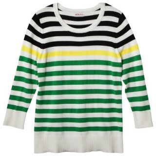 Merona Womens 3/4 Sleeve Pullover Sweater   Mahal Green   L