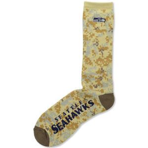 Seattle Seahawks For Bare Feet Digi Desert Camo Crew Sock