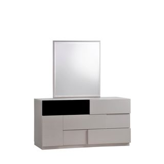 Global Furniture Usa Grey High Gloss And Black Dresser Grey Size 6 drawer