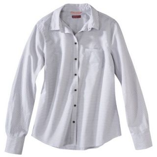 Merona Womens Favorite Shirt   Grey Stripe   XXL