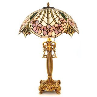 Tiffany Style Pink Petal Flower Desk Lamp